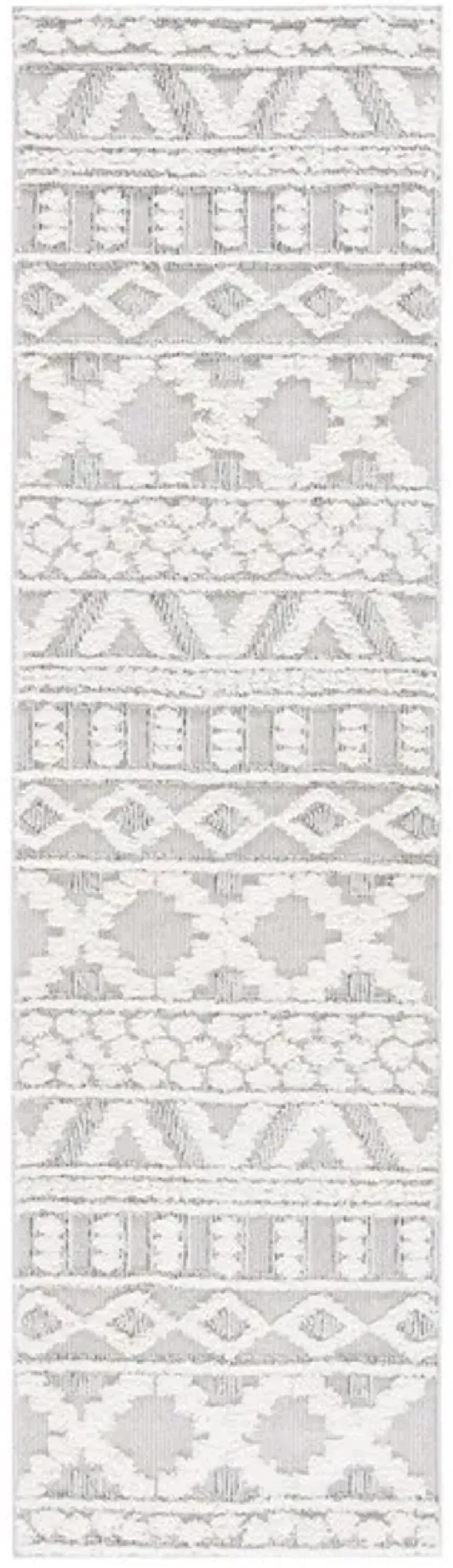 TRENDS 124 Grey  2'-2' X 8' Runner Rug