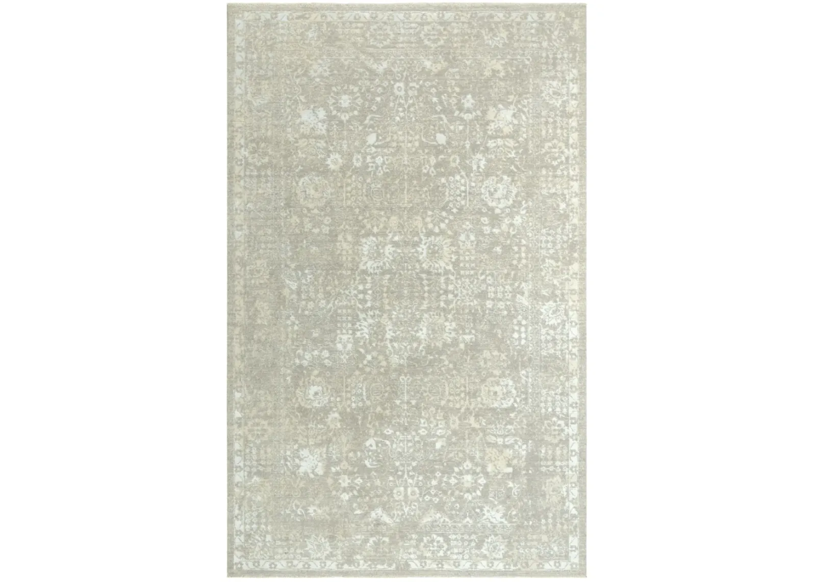 Couture Gray Classic/Updated NZ Wool/Tencel Blend 5' x 8' Rectangle Rug