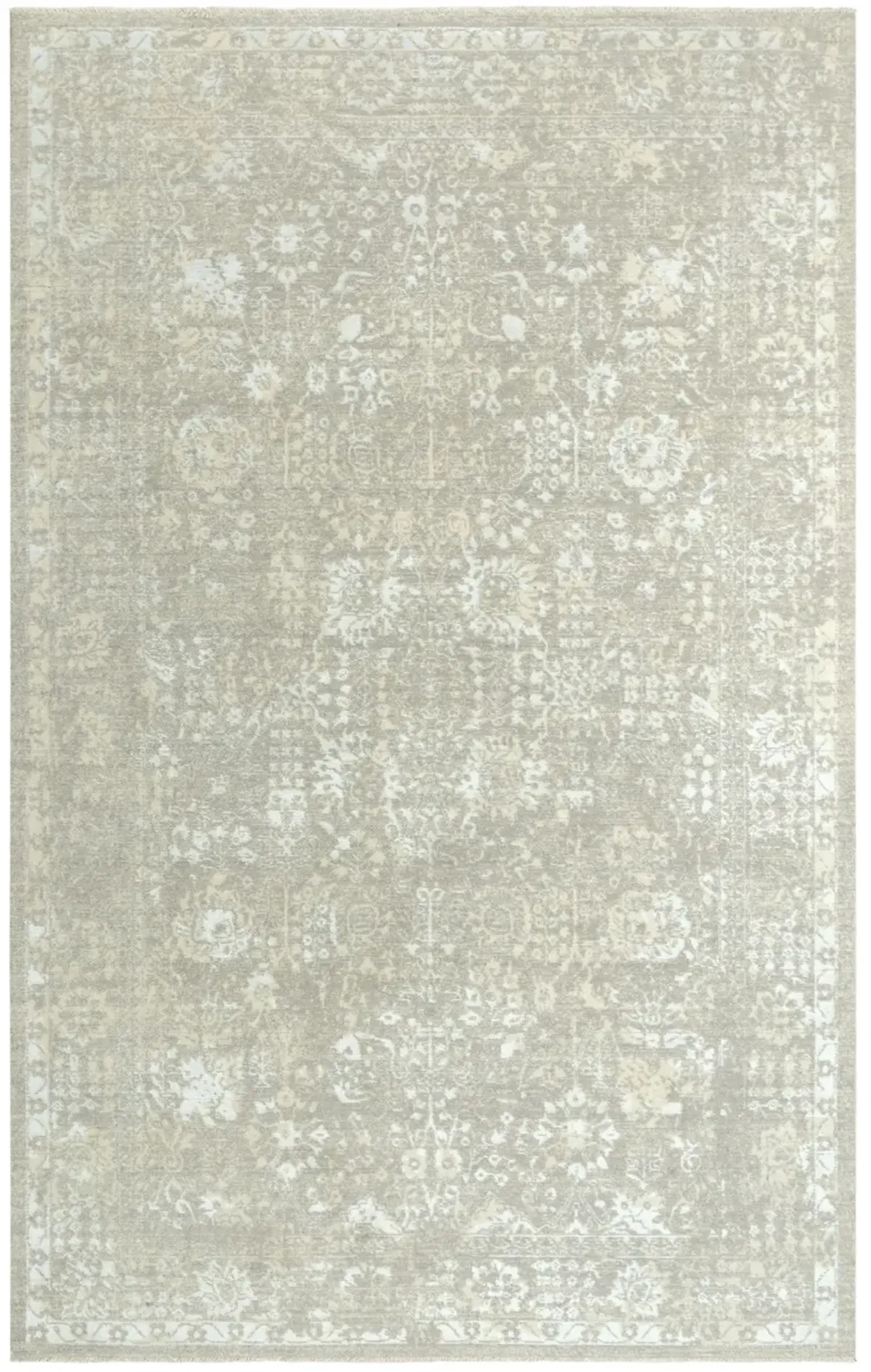 Couture Gray Classic/Updated NZ Wool/Tencel Blend 5' x 8' Rectangle Rug