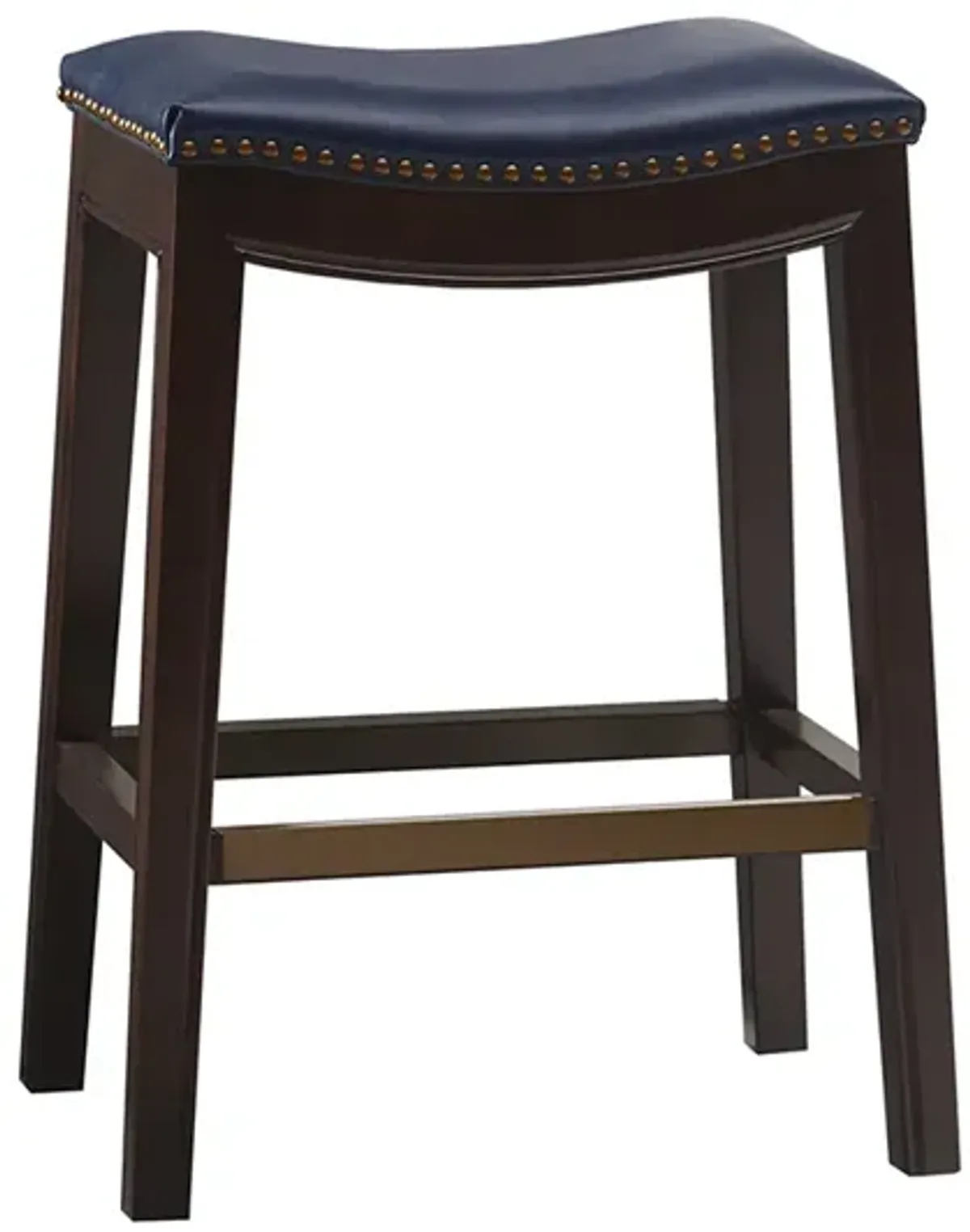 Madison Park Belfast Navy Saddle Counter Stool