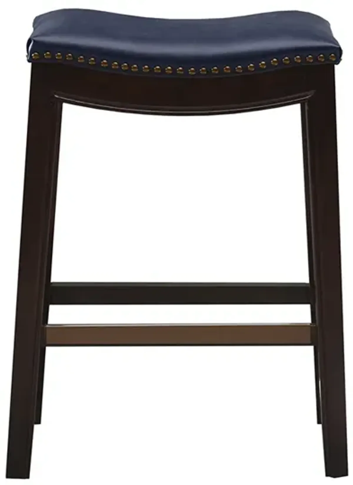 Madison Park Belfast Navy Saddle Counter Stool