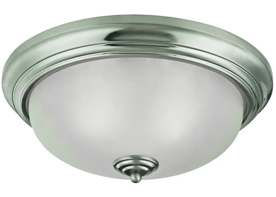 Huntington 15" Wide 3-Light Flush Mount - Brushed Nickel