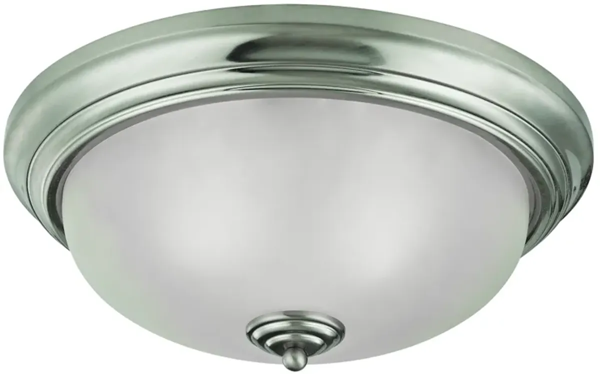 Huntington 15" Wide 3-Light Flush Mount - Brushed Nickel