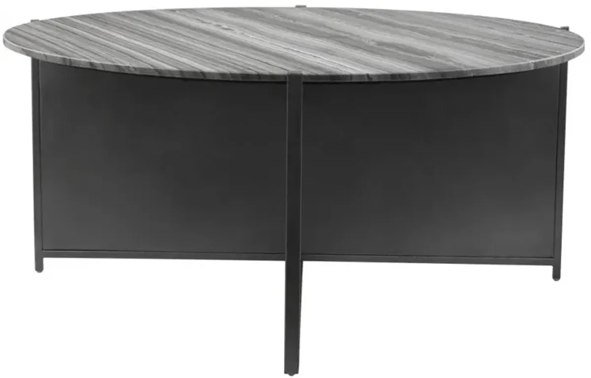 Mcbride Coffee Table Gray & Black