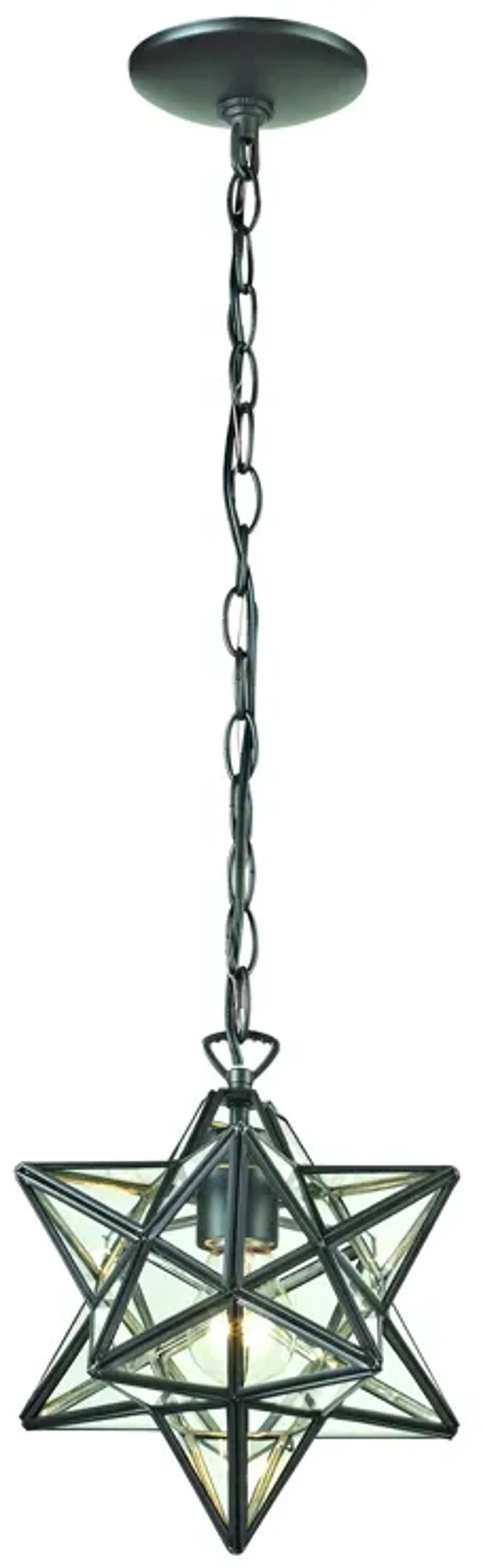 Star 12" Wide 1-Light Mini Pendant - Oil Rubbed Bronze