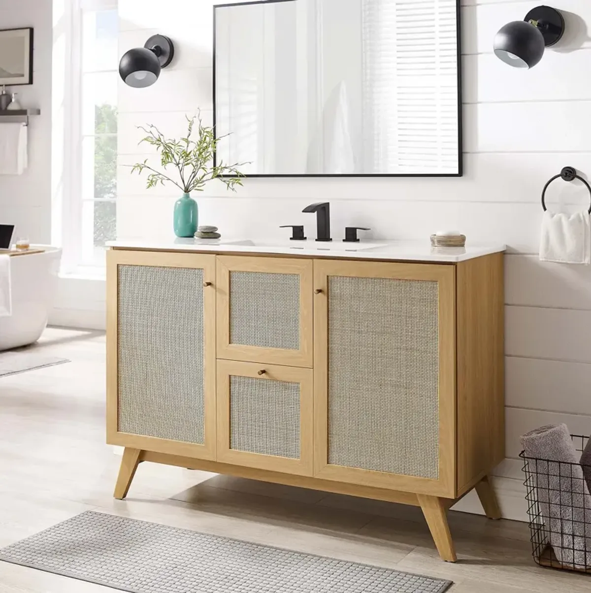 Soma 48" Single or Double Sink Compatible Bathroom Vanity Cabinet (Sink Basin Not Included)