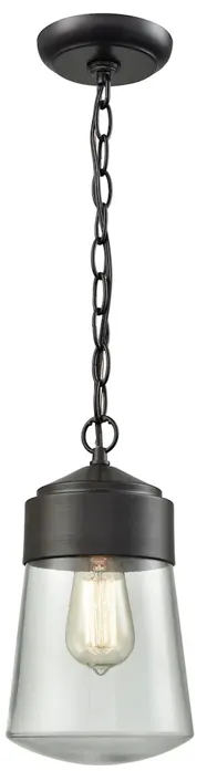 Mullen Gate 6" Wide 1-Light Outdoor Pendant - Oil Rubbed Bronze