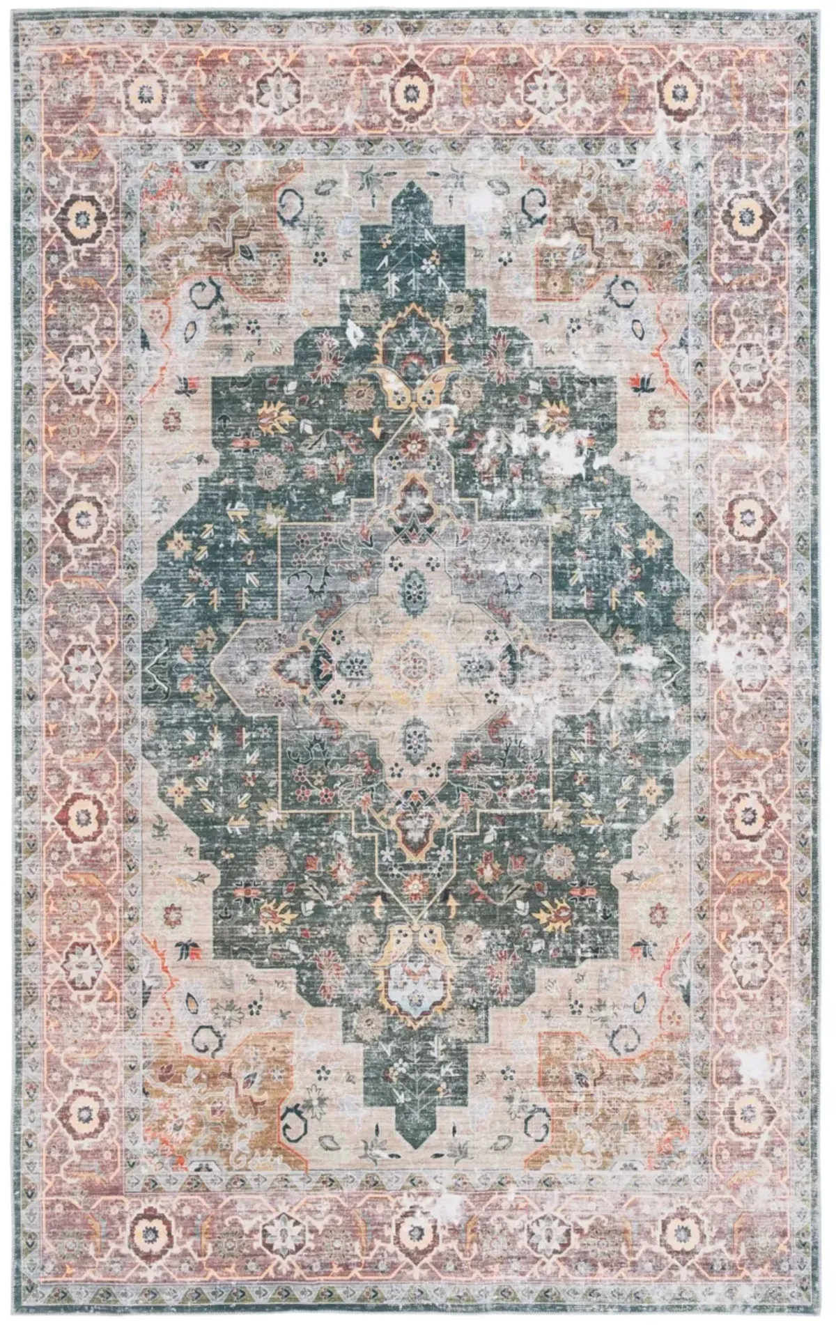 ARIZONA 126 GREEN  8' x 10' Large Rectangle Rug