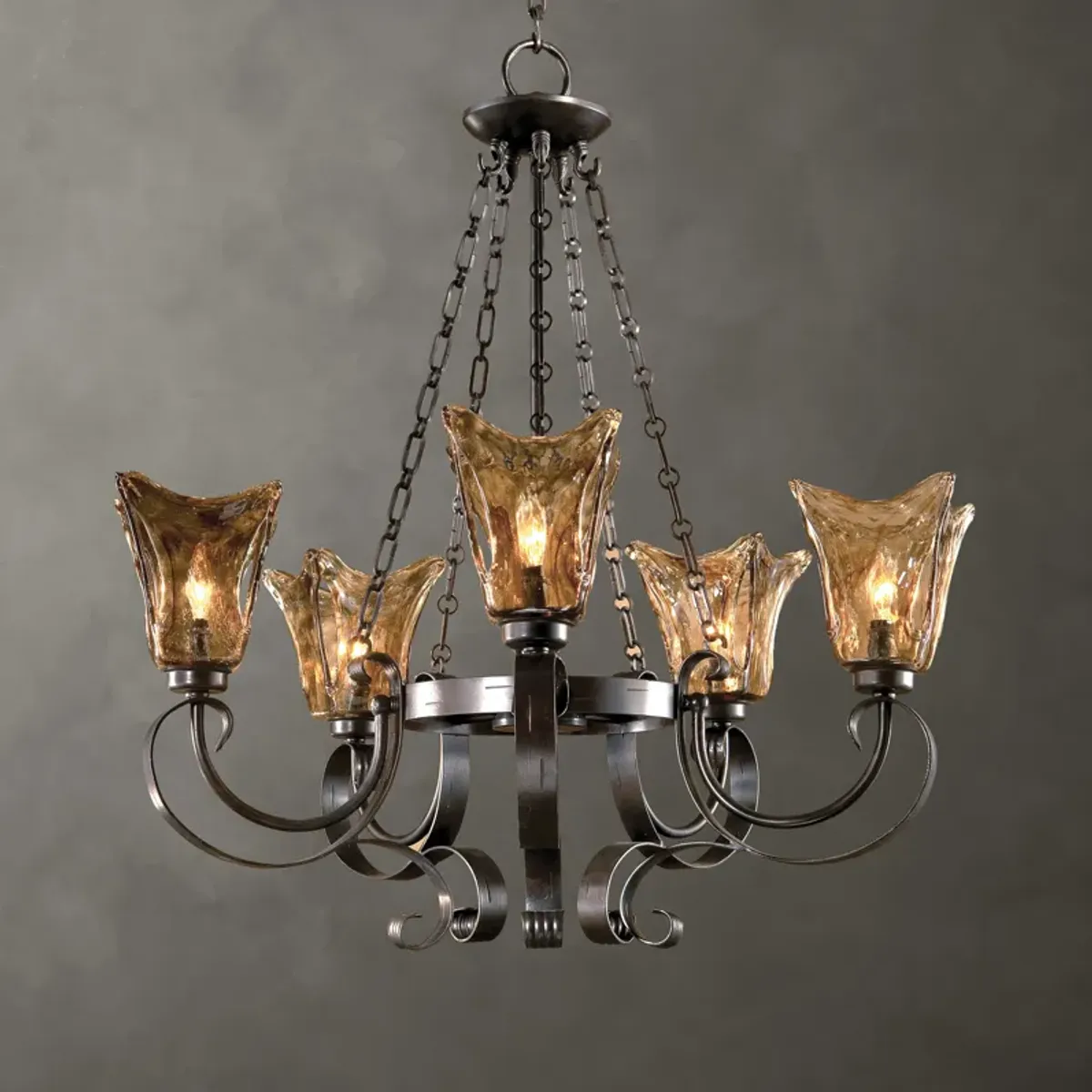 Vetraio 5Lt Oil Rubbed Bronze Chandelier