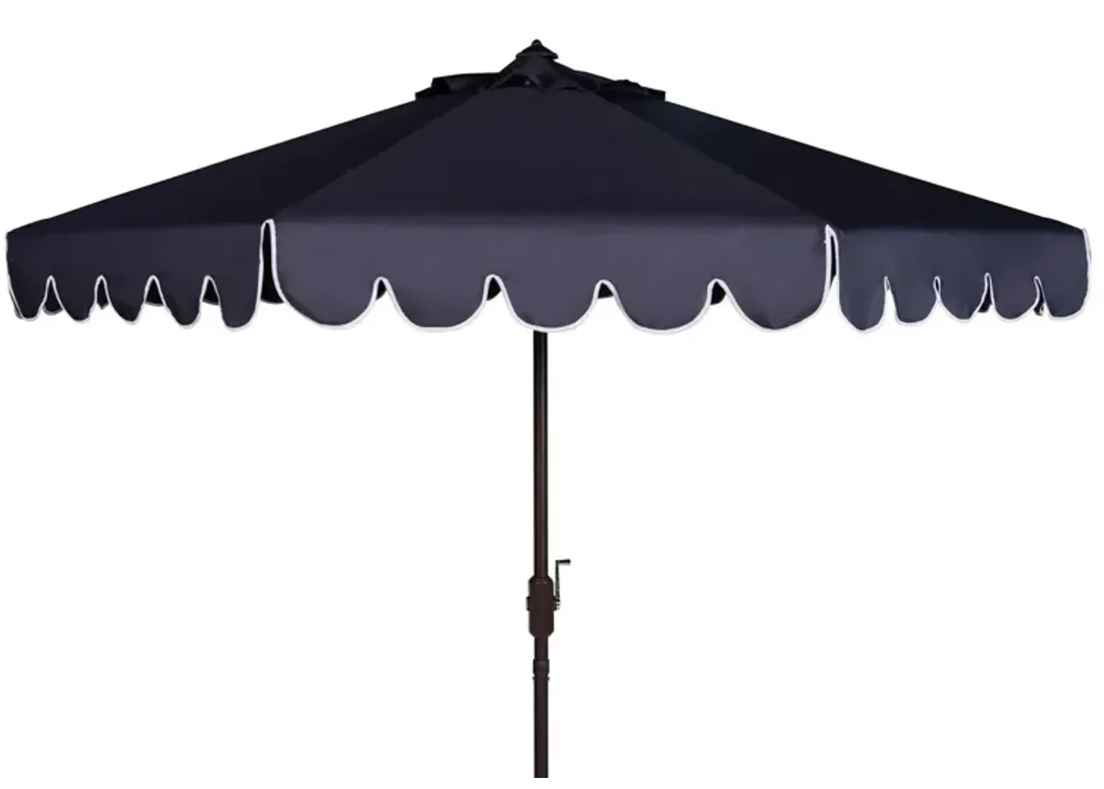 Venice Single Scallop 9ft Crank Outdoor Push Button Tilt Umbrella