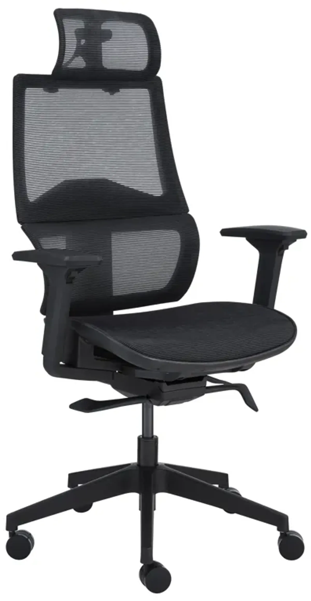 Bruno High Back Office Chair in Black Mesh and Frame