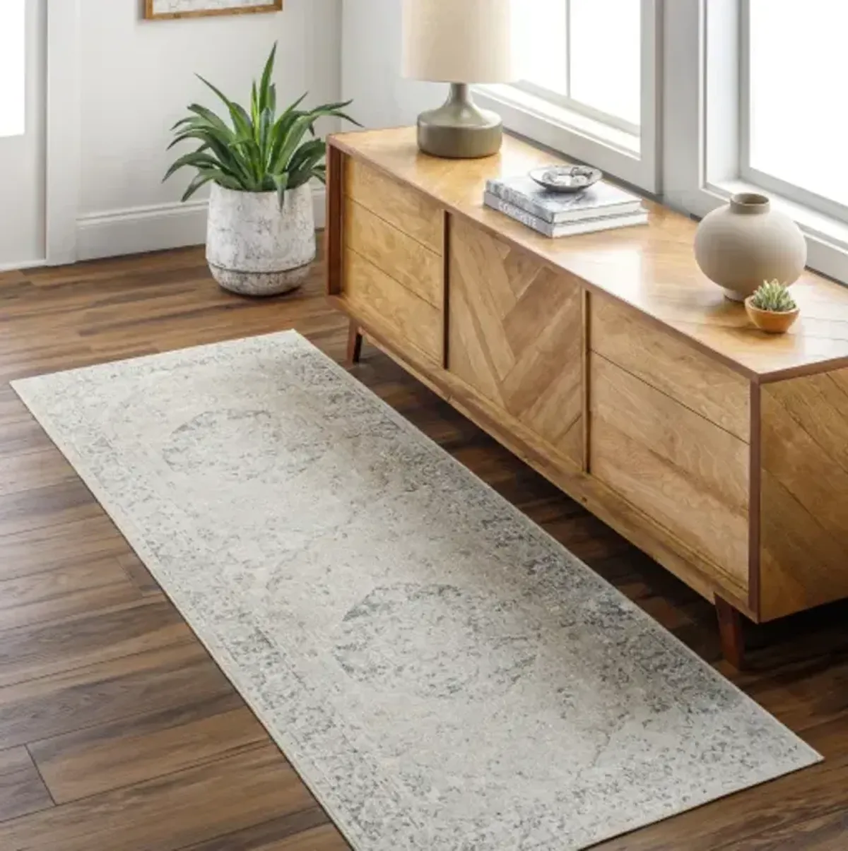 Lillian LLL-2310 2'7" x 7'3" Machine Woven Rug