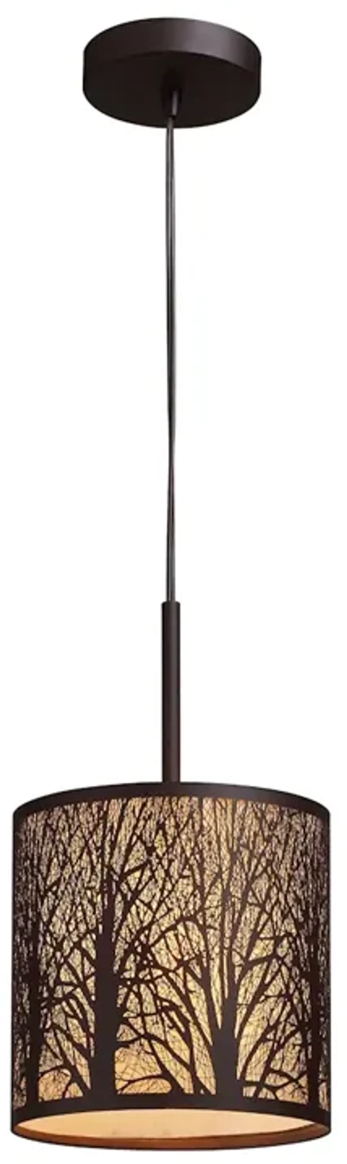 Woodland Sunrise 8" Wide 1-Light Mini Pendant - Aged Bronze