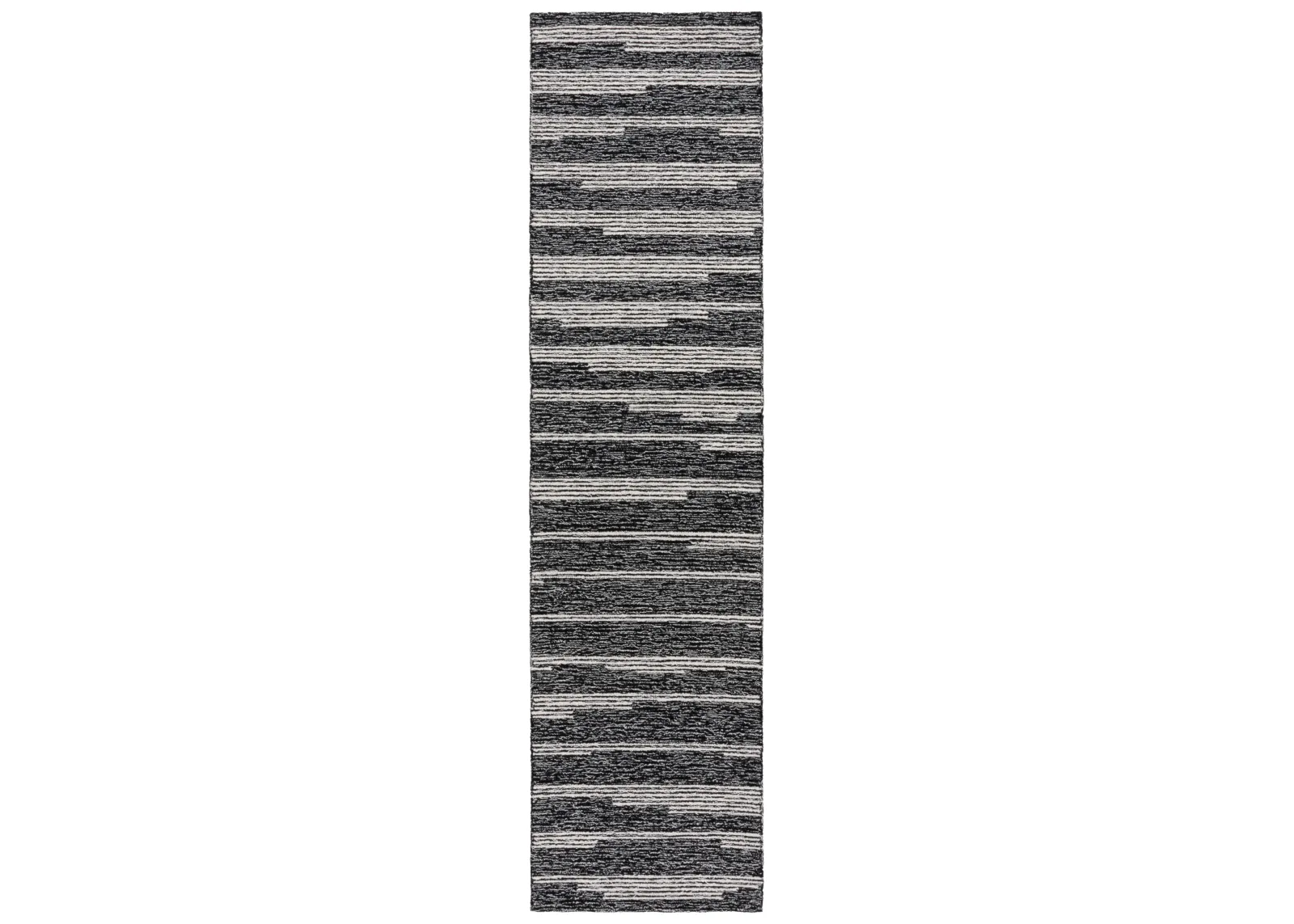 EBONY 526 BLACK  2'-3' x 9' Runner Rug