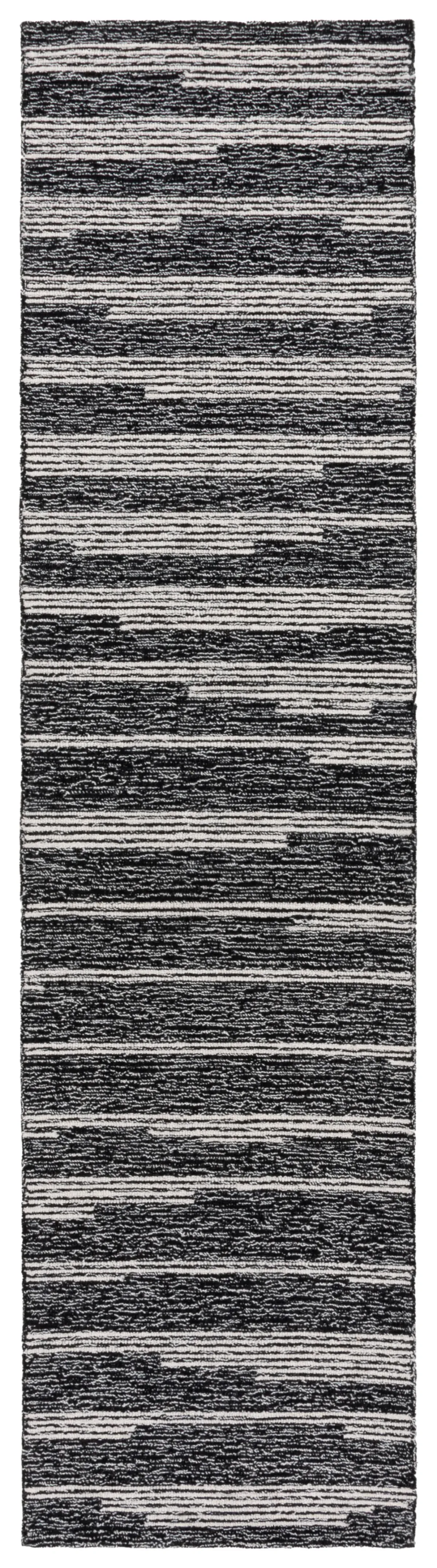 EBONY 526 BLACK  2'-3' x 9' Runner Rug