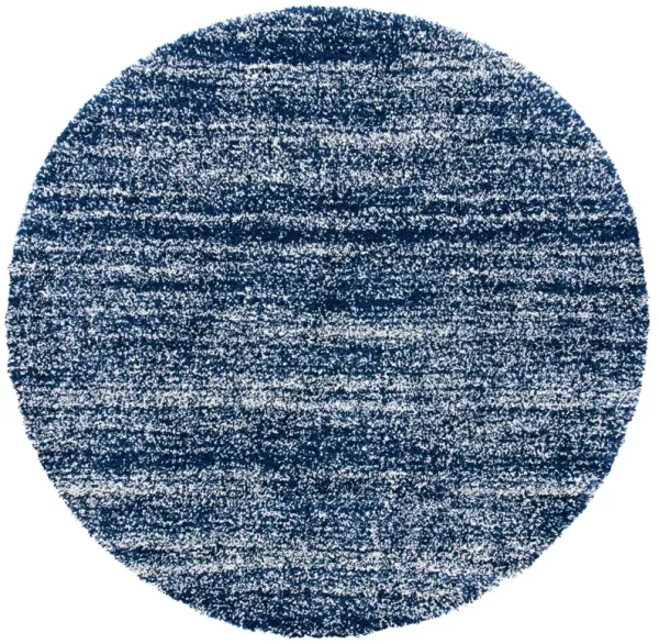 HUDSON SHAG 295 NAVY  4' x 4' Round Round Rug