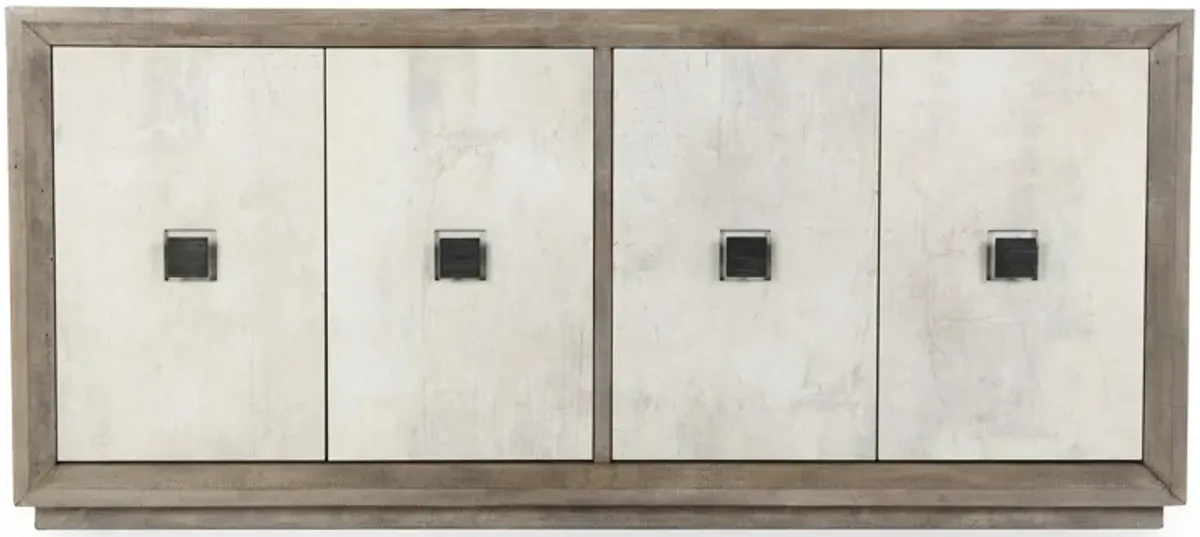 Denver 80" Transitional Distressed Gray Sideboard Buffet