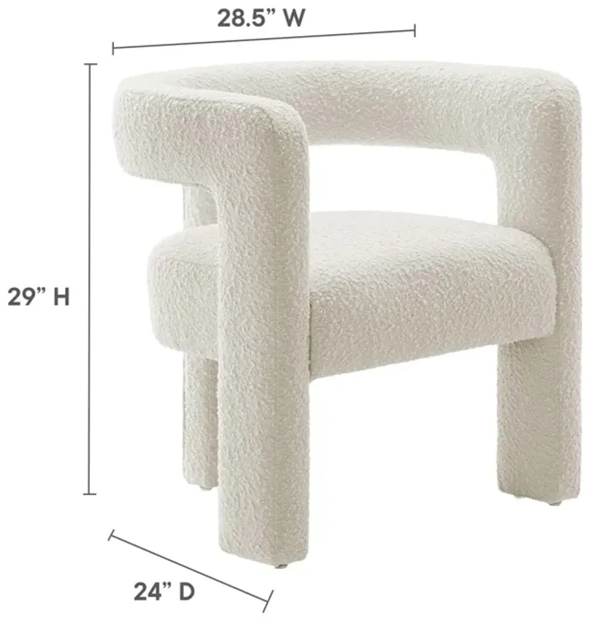 Kayla Boucle Upholstered Armchair