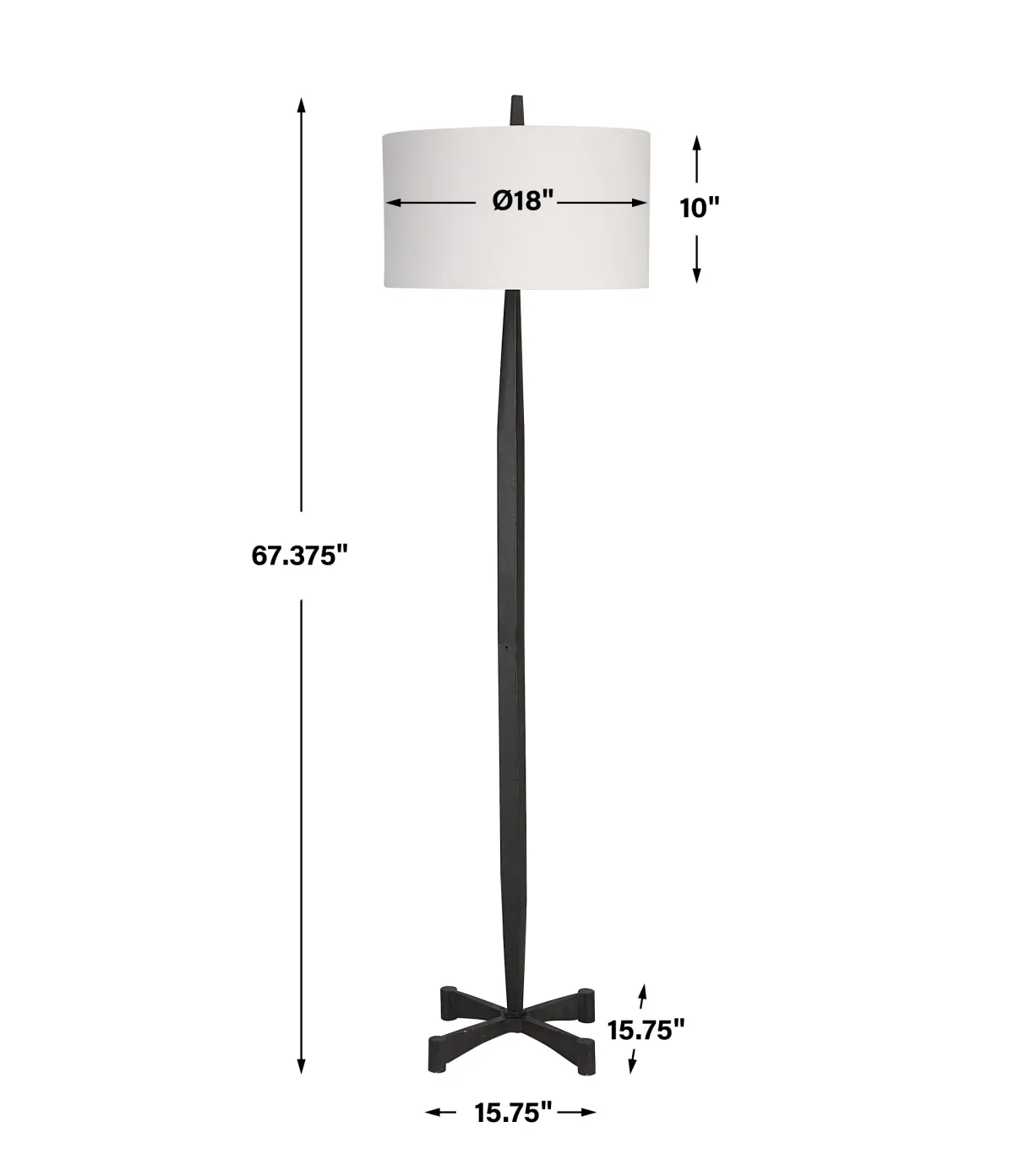 Counteract Rust Metal Floor Lamp