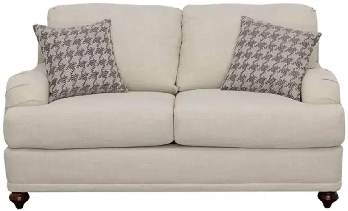 Glenn Cushion Back Loveseat Light Grey