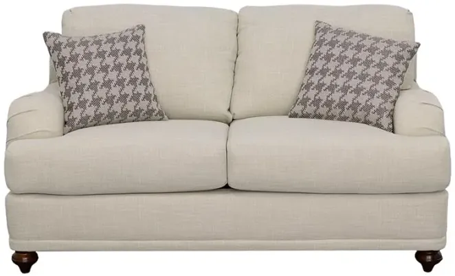 Glenn Cushion Back Loveseat Light Grey