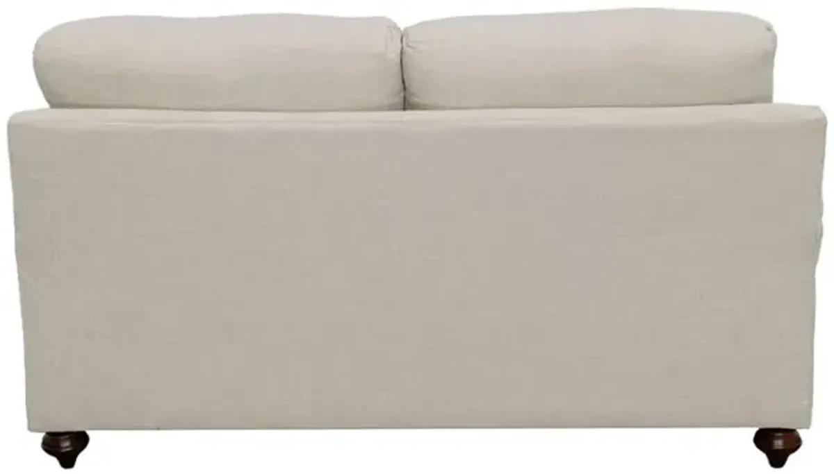 Glenn Cushion Back Loveseat Light Grey