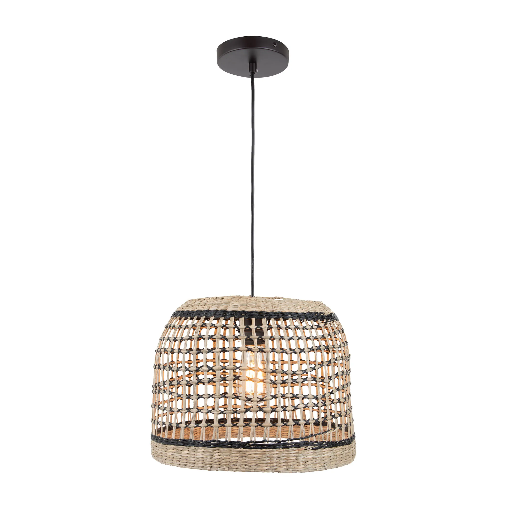 Silay 13" Wide 1-Light Pendant - Black