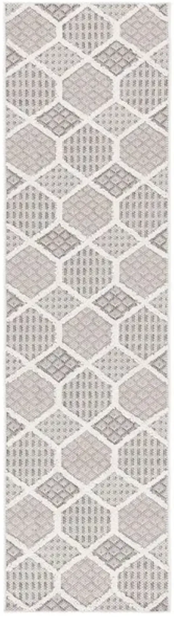 GLOBAL 414 Grey  2'-2' X 8' Runner Rug