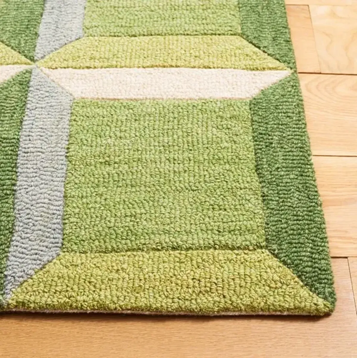 GENRE 101 CHECKERED Green  4' X 6' Small Rectangle Rug