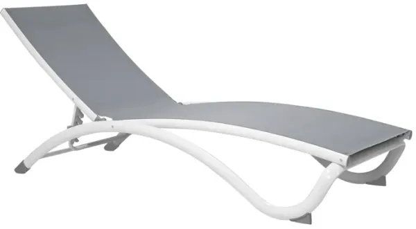 Archway Set Of 2 Stackable Grey Sling Chaise Longer