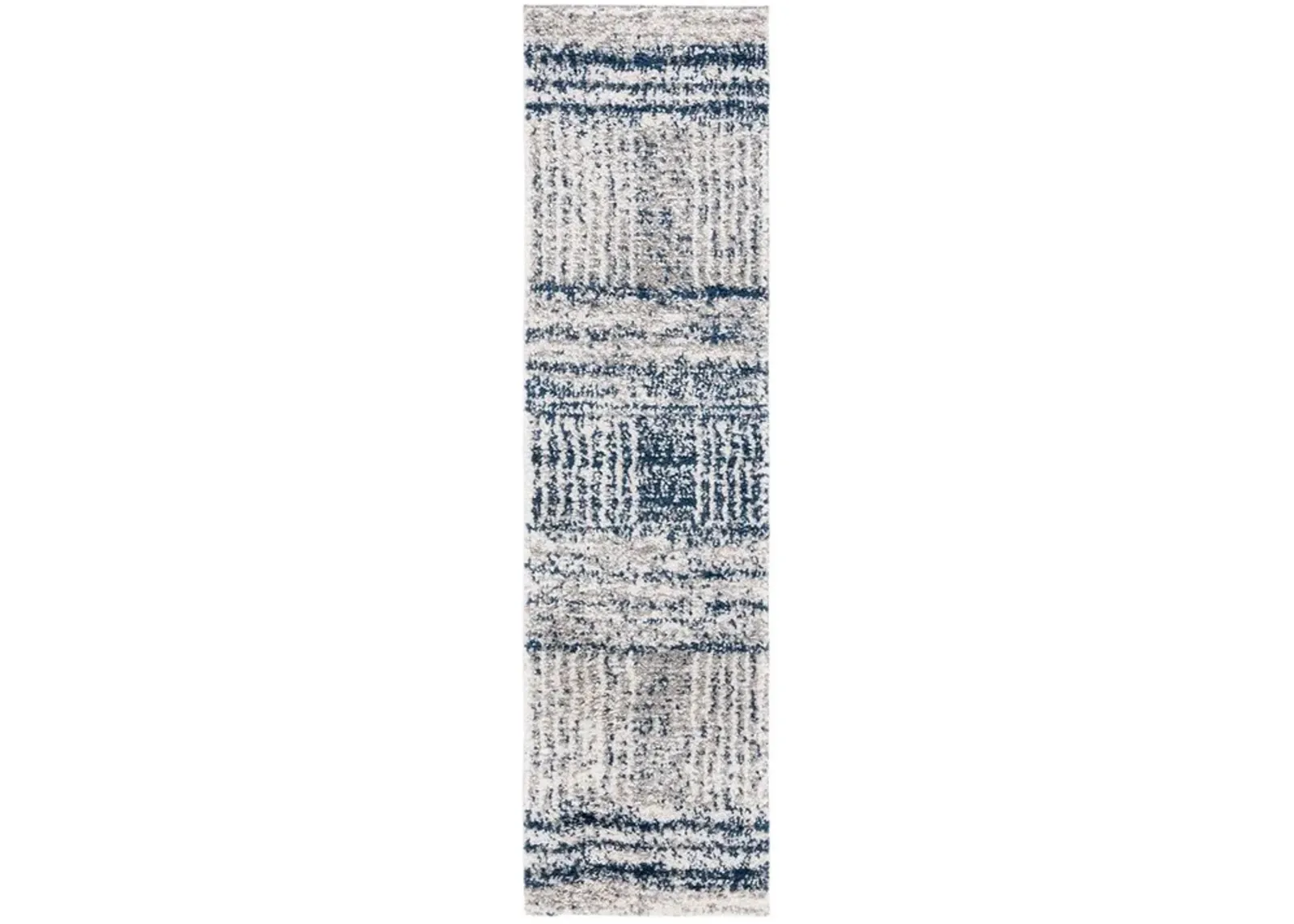 JERICHO SHAG 100 Blue 2'-2' X 8' Runner Rug