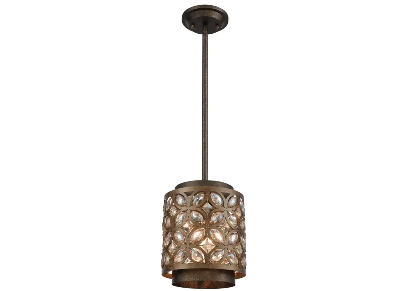 Rosslyn 8" Wide 1-Light Mini Pendant - Mocha