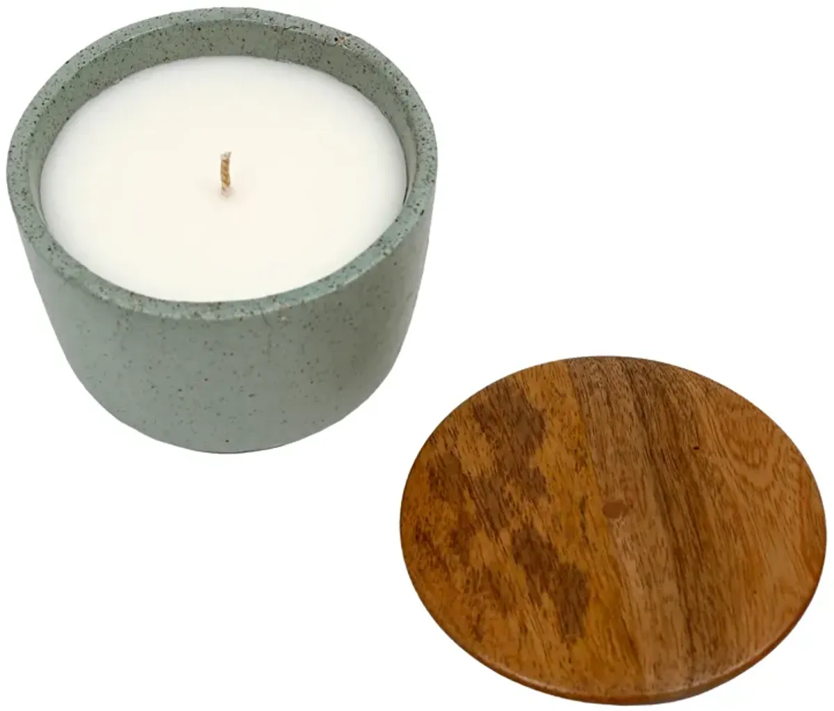 4" 7 Oz Wild Jasmine & Daisy Candle With Lid, Blue