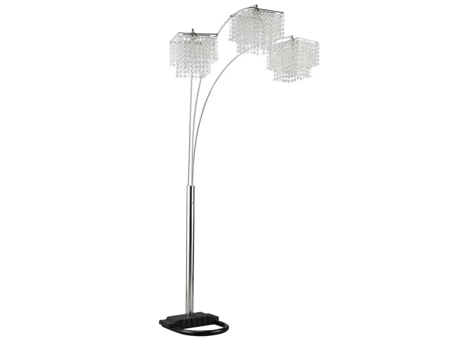 Miriam Crystal Drop Shade Floor Lamp Chrome