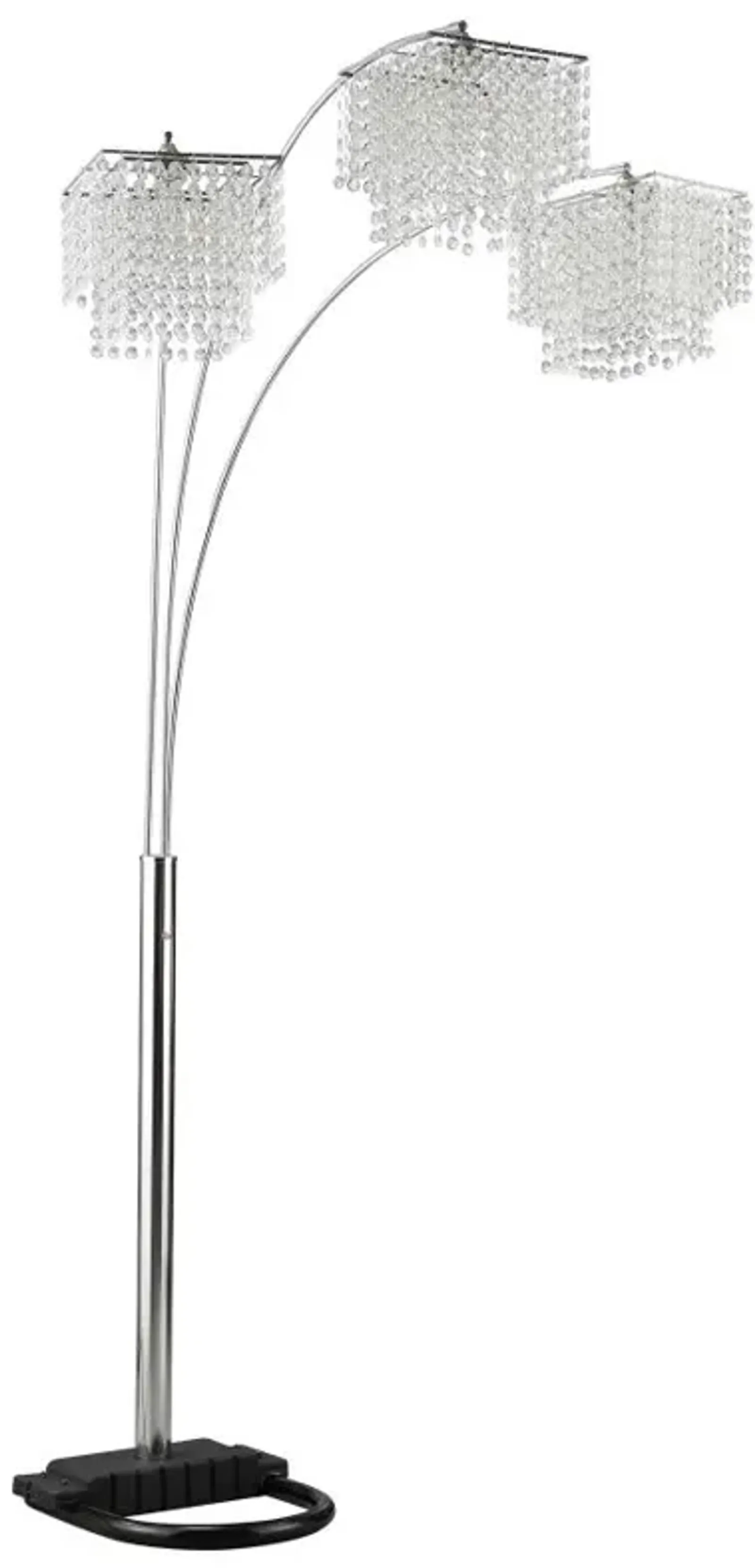 Miriam Crystal Drop Shade Floor Lamp Chrome