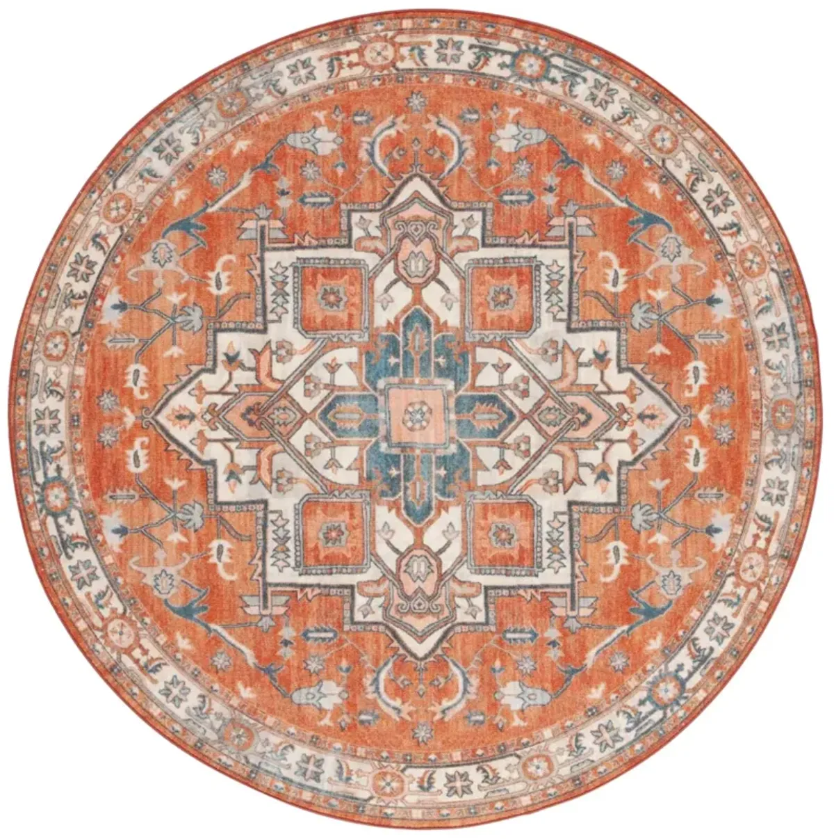 JOURNEY 100 RUST  6'-7' x 6'-7' Round Round Rug