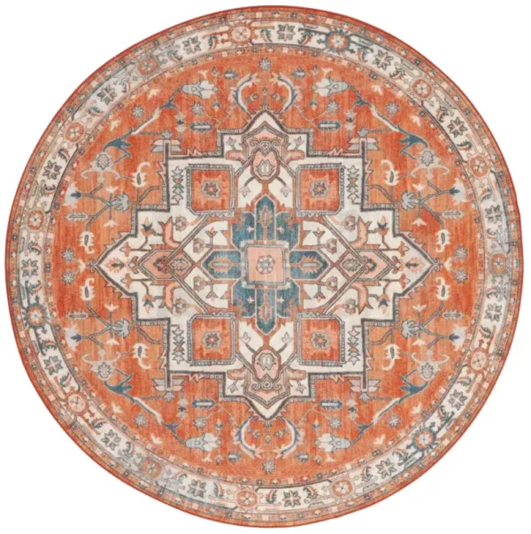 JOURNEY 100 RUST  6'-7' x 6'-7' Round Round Rug