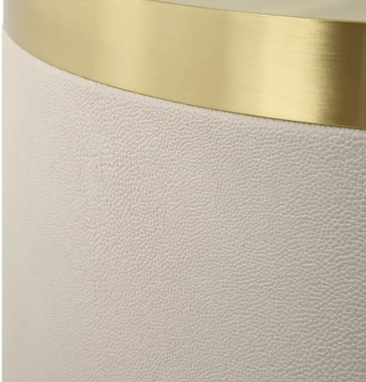 Circuit Brass & White Accent Table