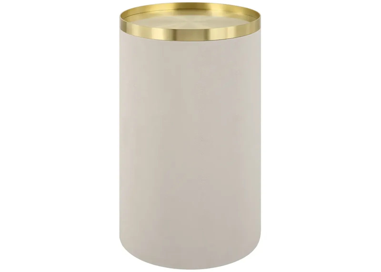 Circuit Brass & White Accent Table