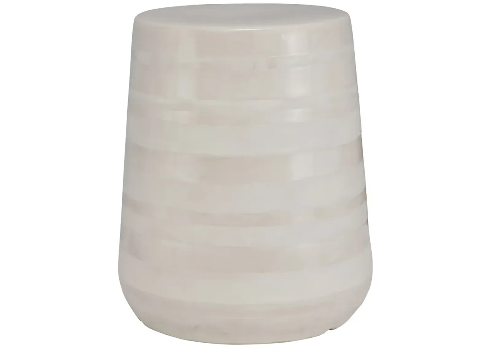 Desert Plains White Glaze Garden Stool