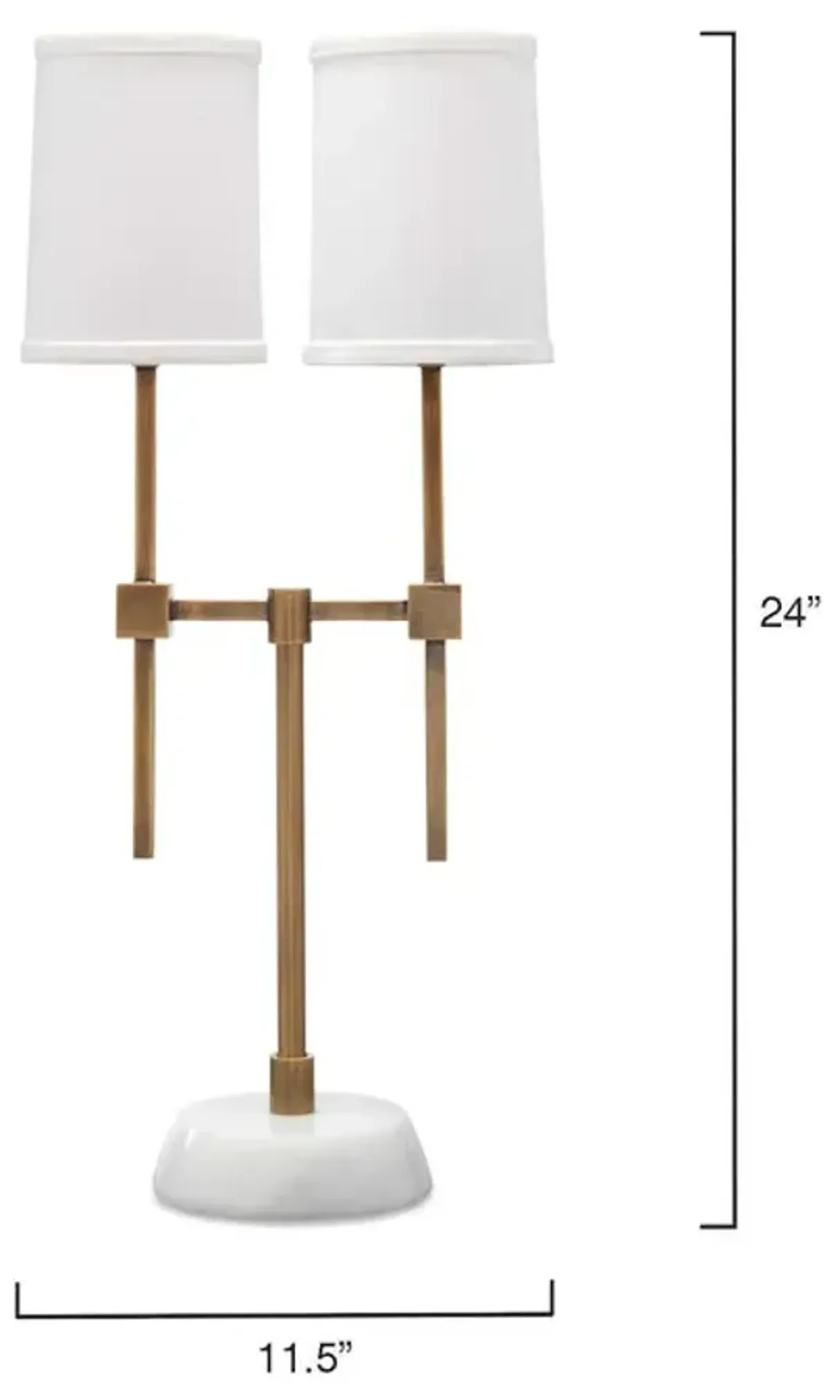 Minerva Twin Shade Console Lamp