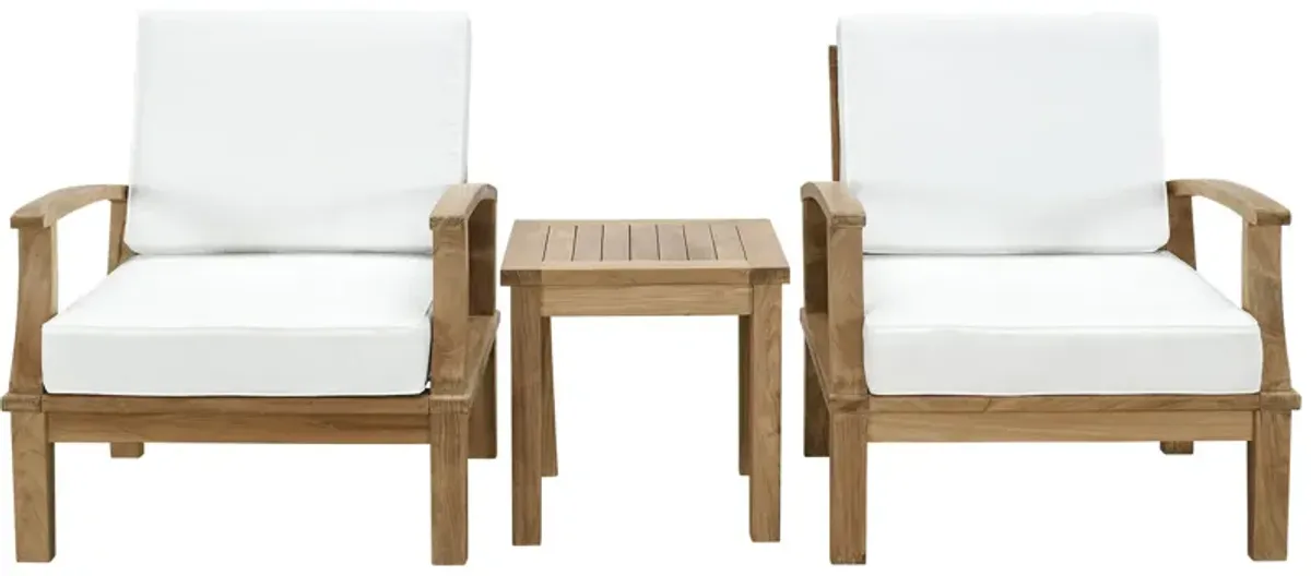 Marina 3 Piece Outdoor Patio Teak Set