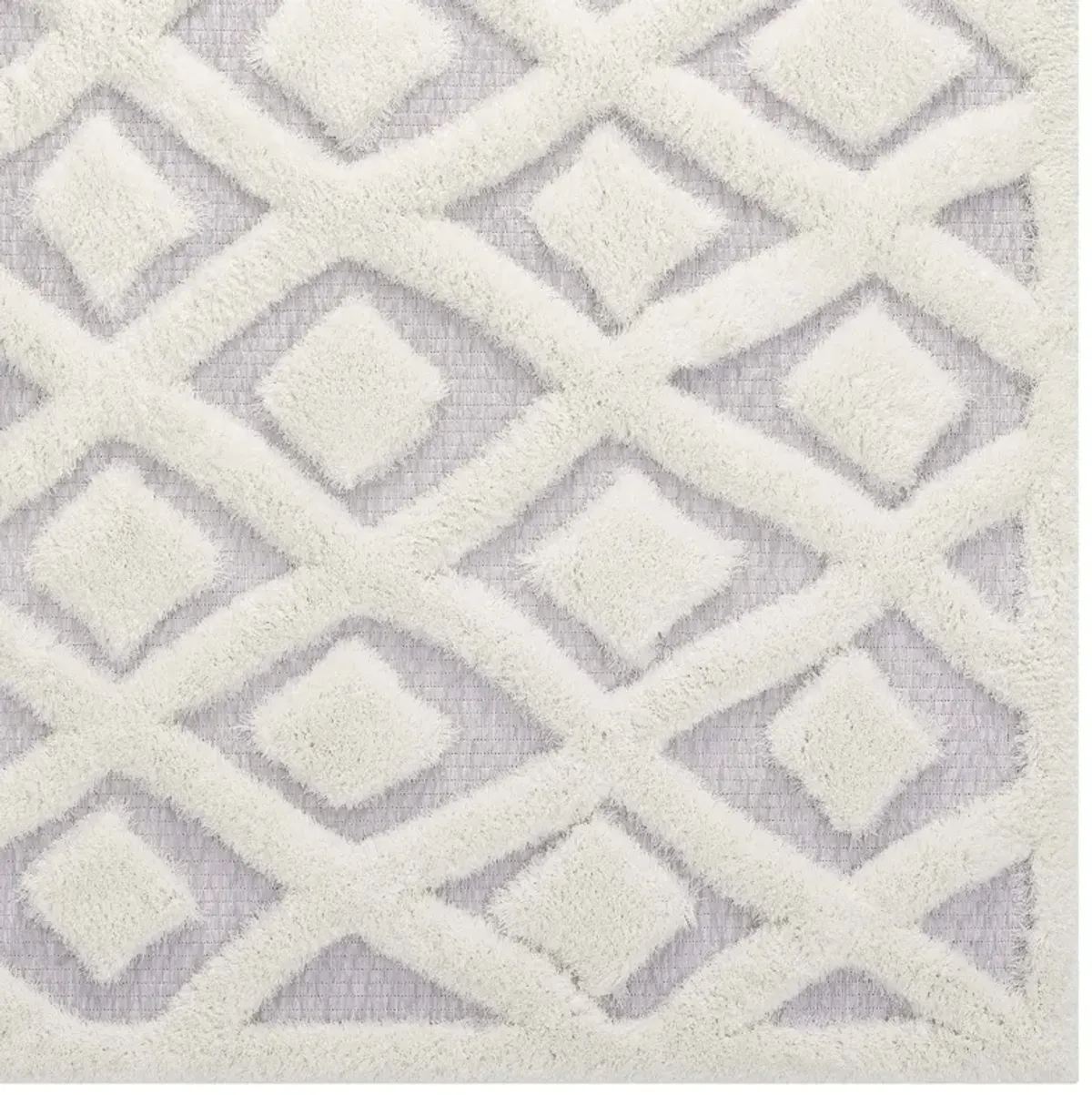 Whimsical Morsel Abstract Diamond Lattice 5x8 Shag Area Rug