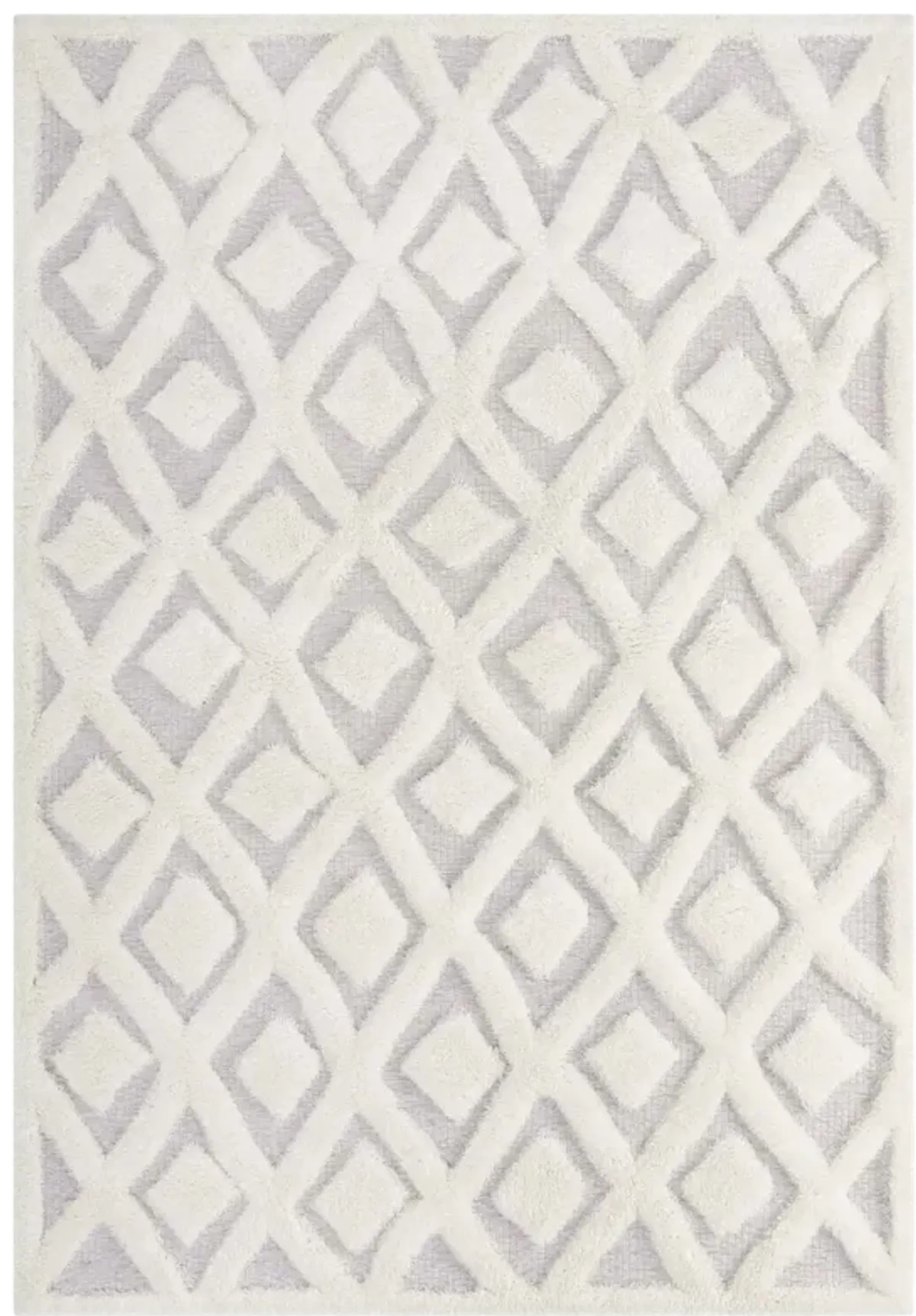 Whimsical Morsel Abstract Diamond Lattice 5x8 Shag Area Rug