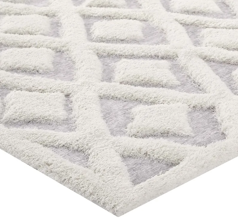 Whimsical Morsel Abstract Diamond Lattice 5x8 Shag Area Rug