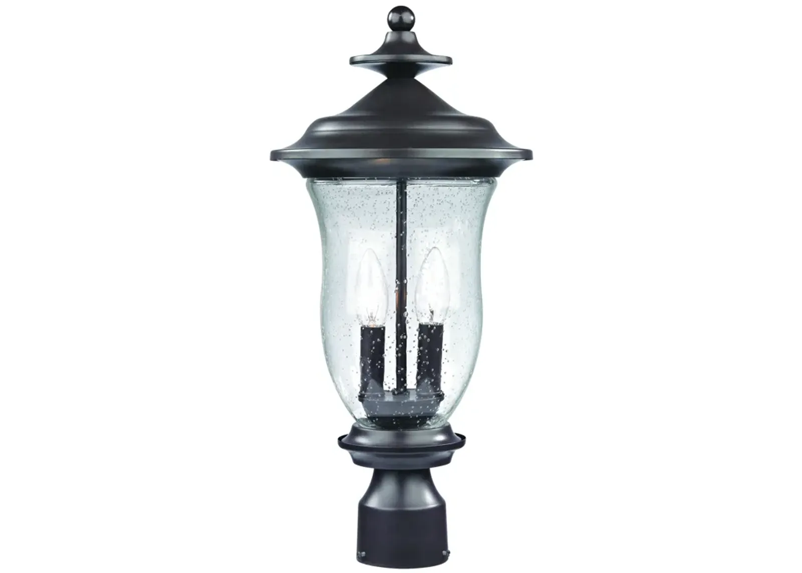 Trinity 20" High 2-Light Outdoor Post Light - Oil Rubbed Bronze