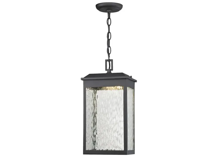 Newcastle 8" Wide 1-Light Outdoor Pendant - Textured Matte Black