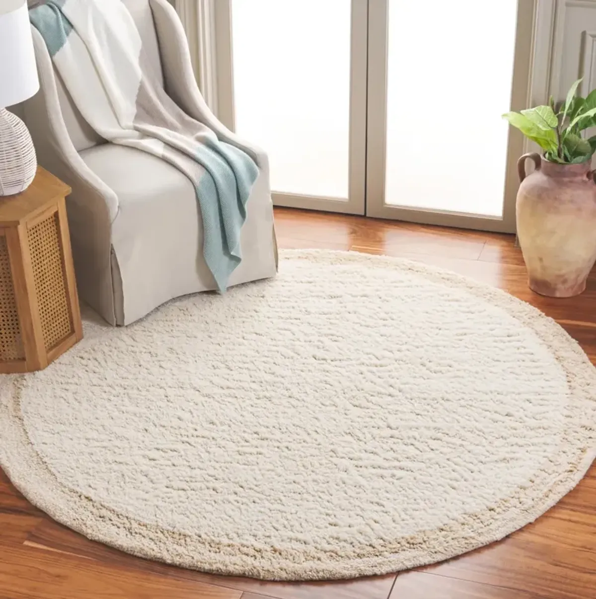 VERMONT 215 IVORY  6' x 6' Round Round Rug