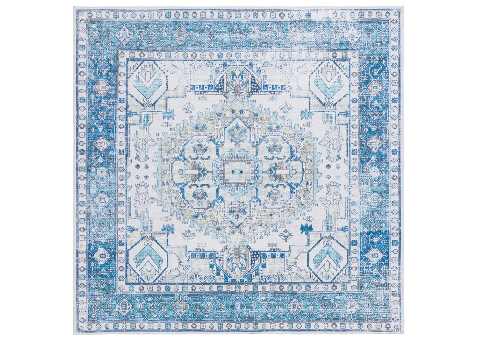 ARIZONA 105 Blue 6' X 6' Square Square Rug