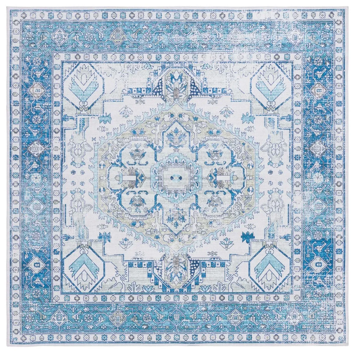 ARIZONA 105 Blue 6' X 6' Square Square Rug